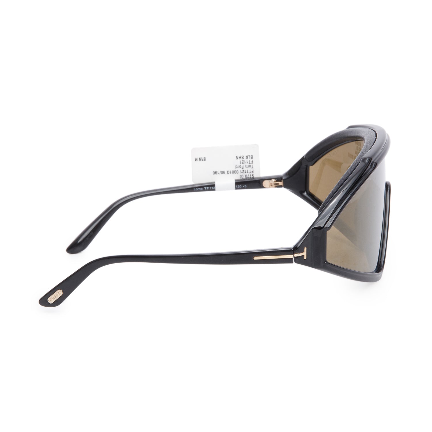 Tom Ford TF1121 Black Acetate Lorna Shield Sunglasses w/ Box & Case