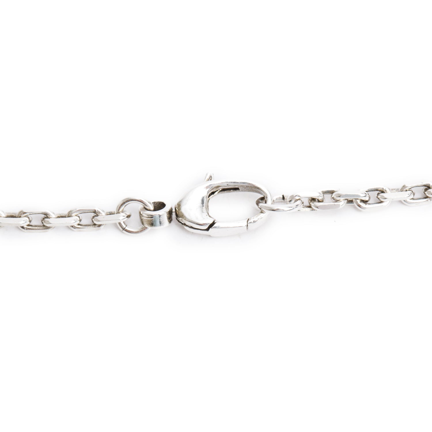 Gucci Sterling Silver Floral Cross Pendant Necklace