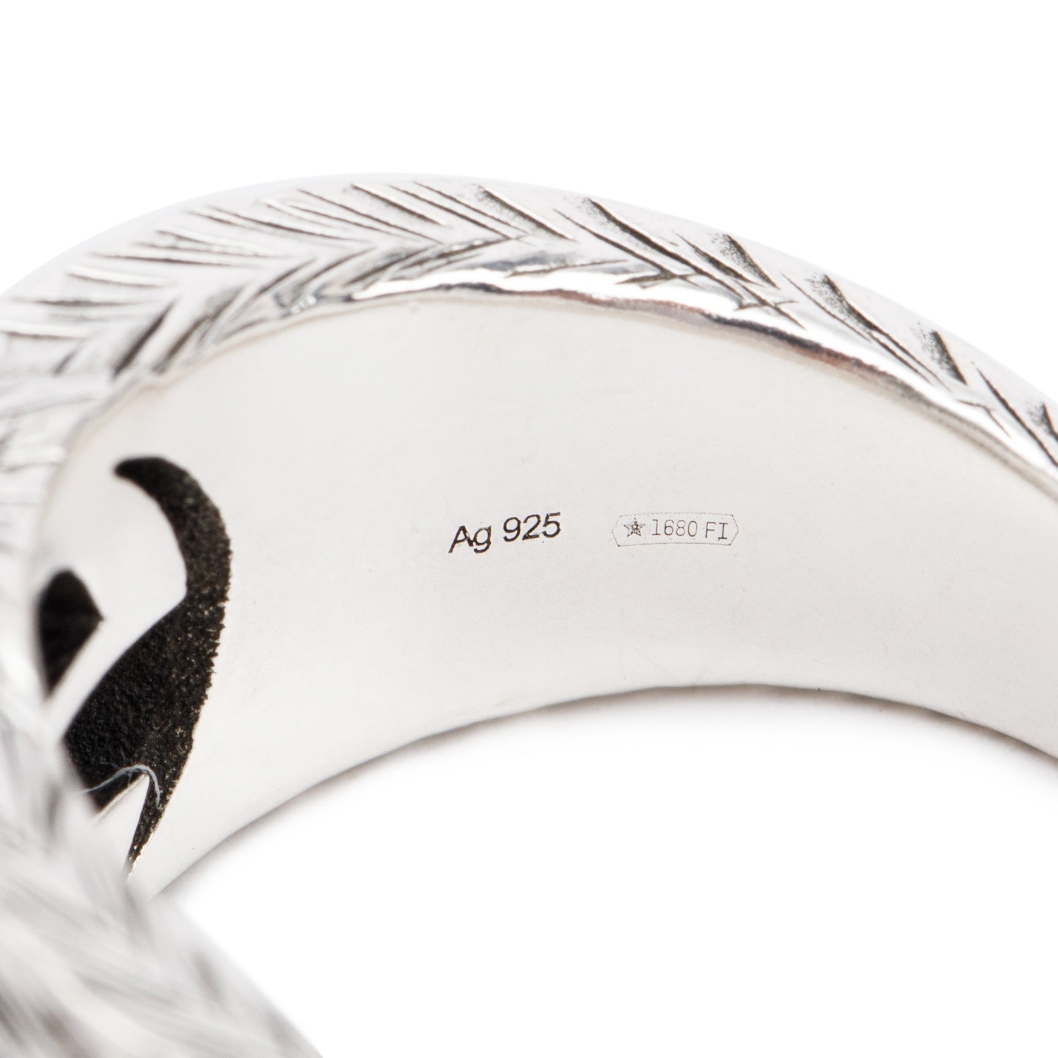 Gucci Sterling Silver Interlocking G Ring, Size 21 9.5 w/ Box