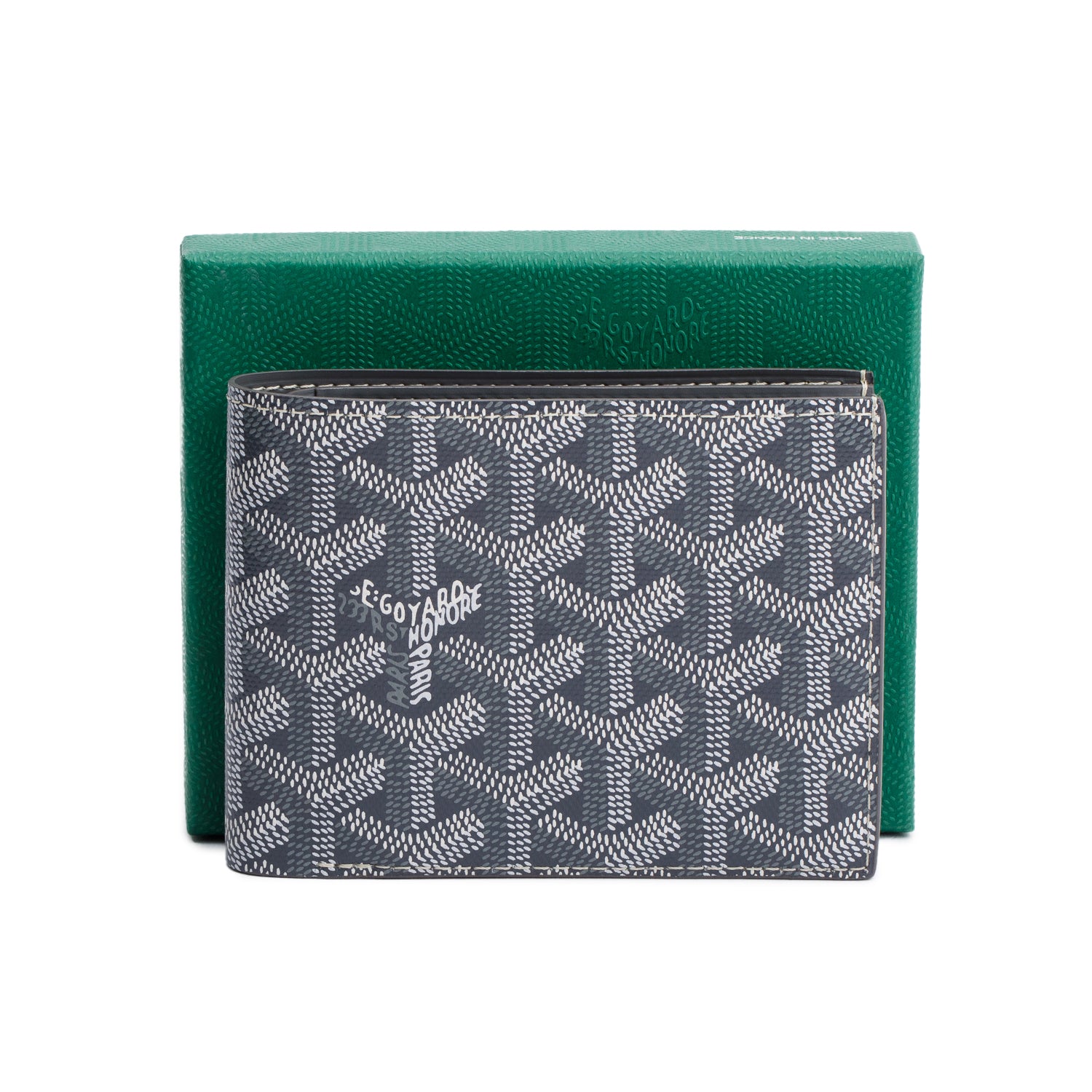 Goyard 2022 Grey Goyardine Victorie Bifold Wallet w/ Box