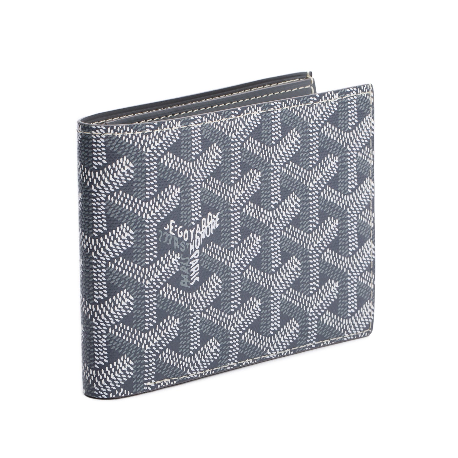 Goyard 2022 Grey Goyardine Victorie Bifold Wallet w/ Box