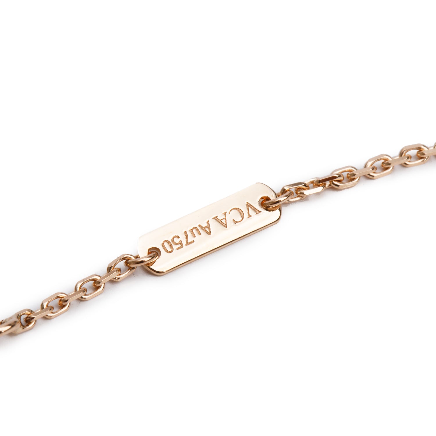 Van Cleef & Arpels 2025 18k Rose Gold Mother of Pearl Lucky Spring Pendant Necklace, Plum Blossom w/ Box, Receipt & Certificate