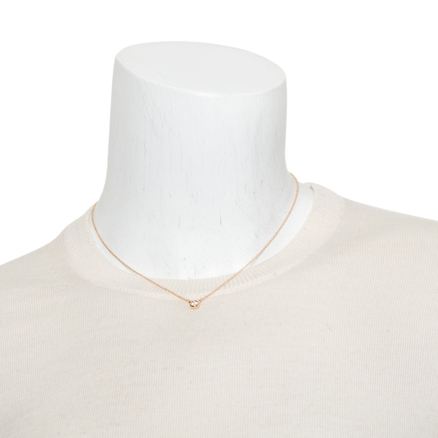 Tiffany & Co. Elsa Peretti 18k Rose Gold 0.17 ct. Diamonds by the Yard Pendant Necklace w/ Box & Receipt