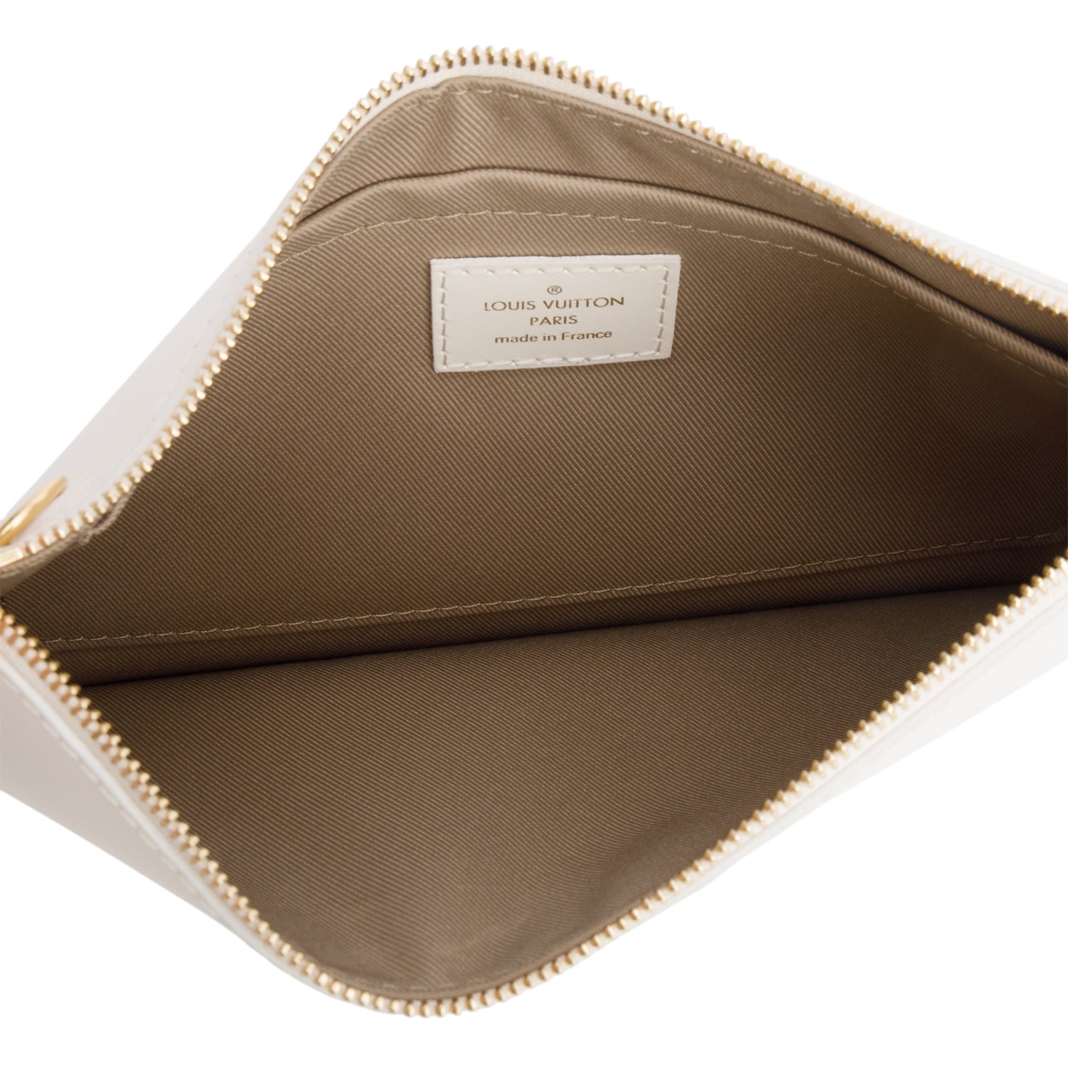 Louis Vuitton White Neverfull Pochette