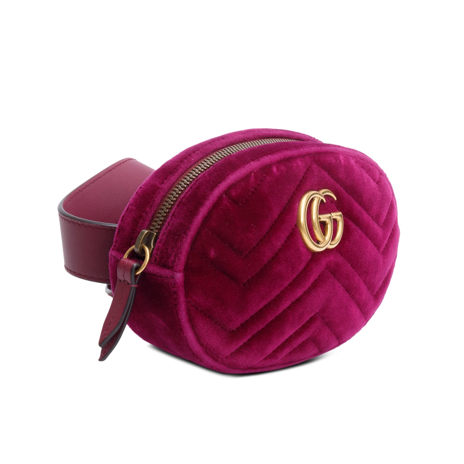 Gucci Purple Velvet Marmont Waist Bag 75