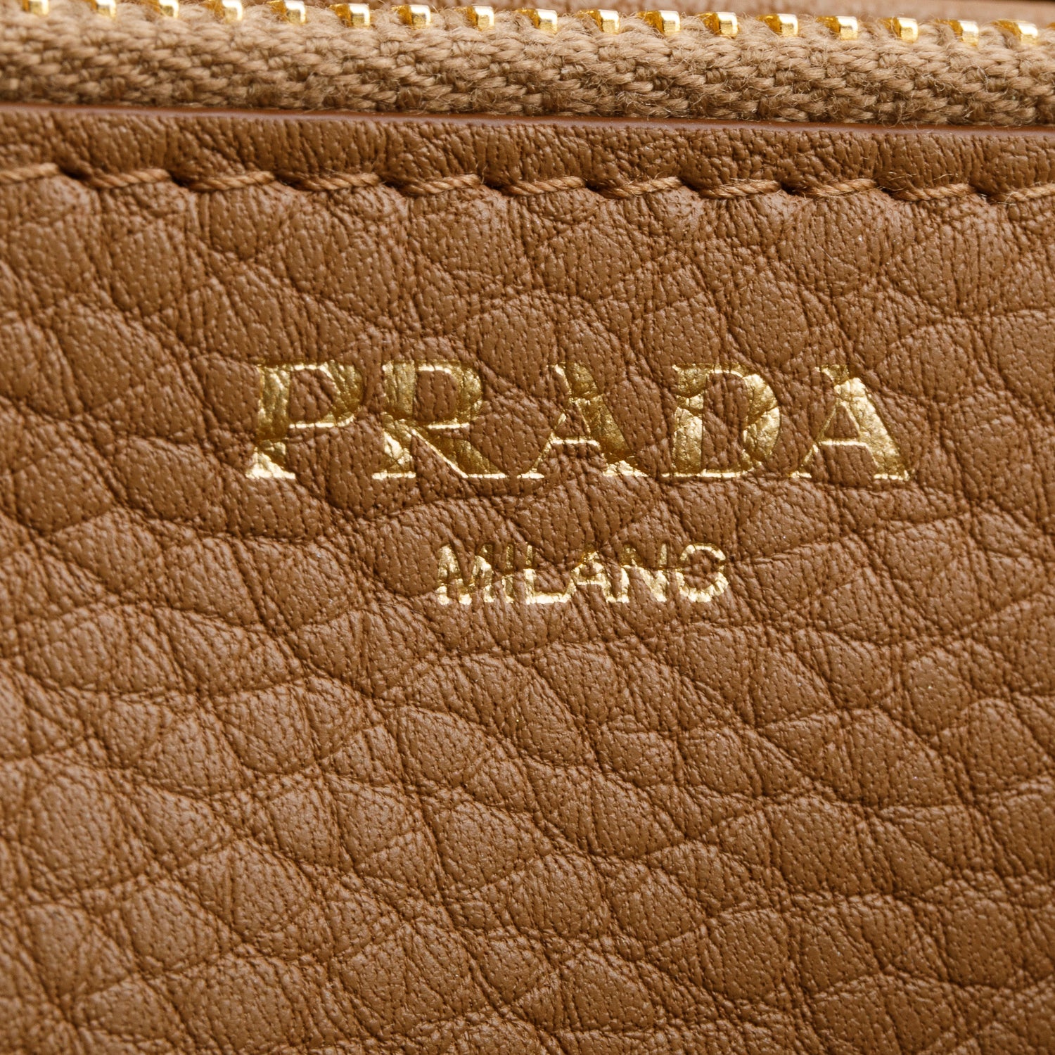 Prada Beige Leather Wallet on Chain