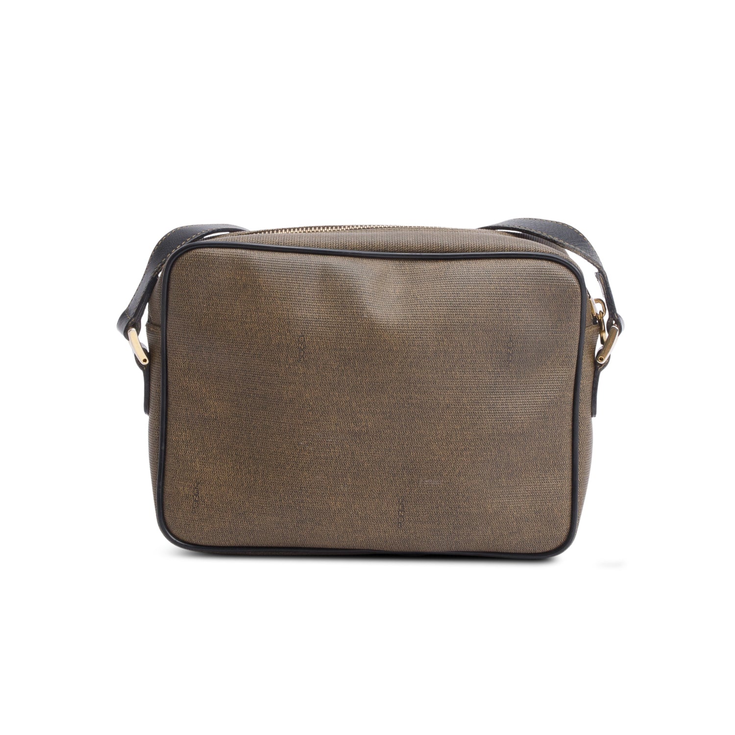 Fendi Brown Canvas Crossbody Camera Bag