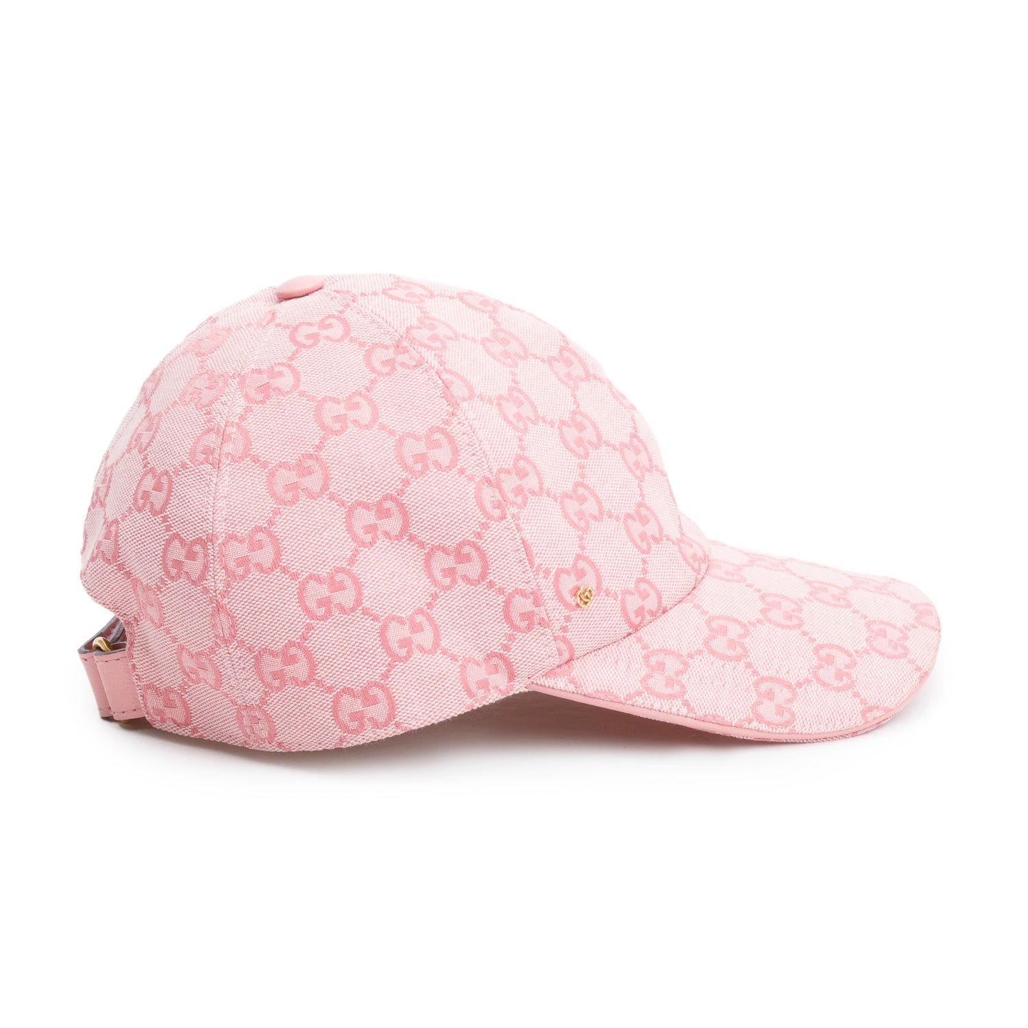 Gucci Pink Original GG Canvas Baseball Hat, Size XS 56
