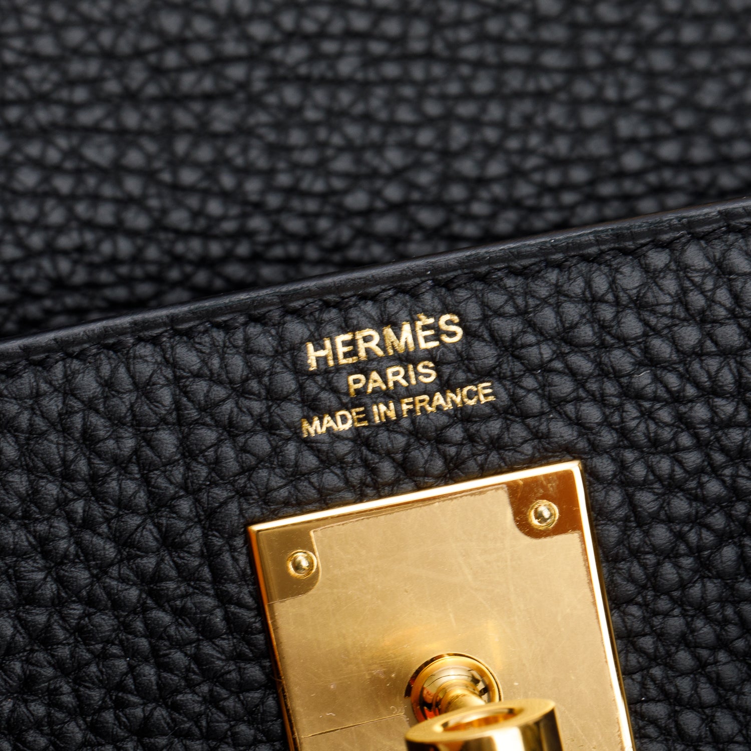 Hermes 2022 Noir Veau Togo Kelly II Retourne 28 w/ Strap & Box