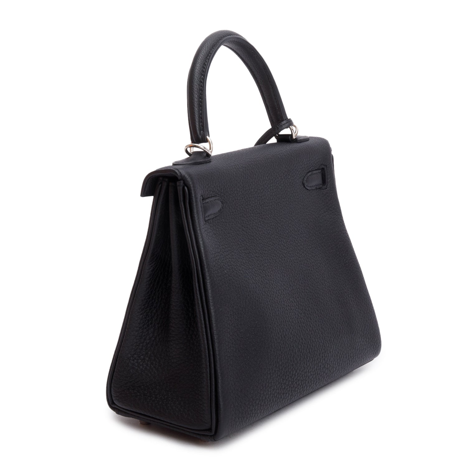 Hermes 2021 Noir Togo Kelly II Retourne 25 w/ Strap & Box