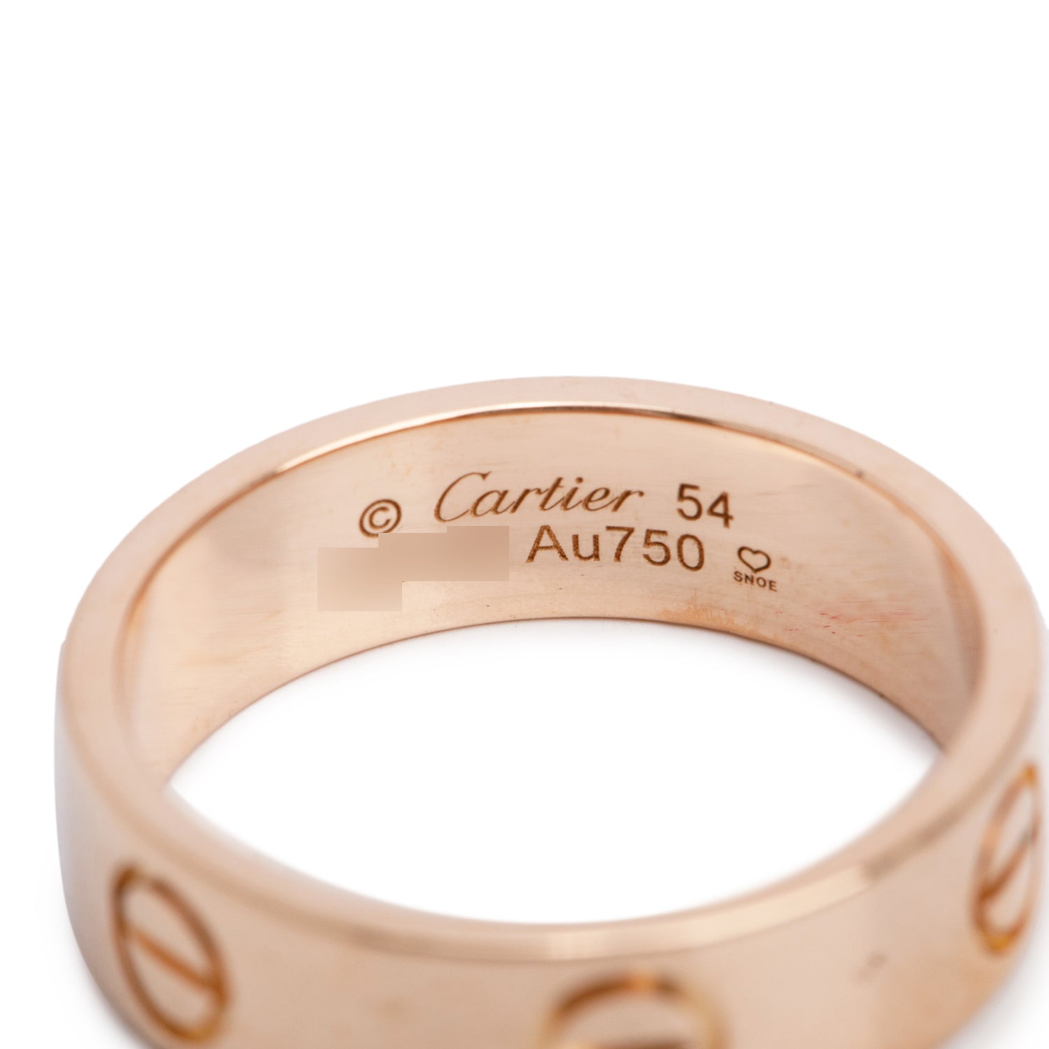 Cartier 18k Rose Gold 5.5 MM Love Ring, Size 54 7