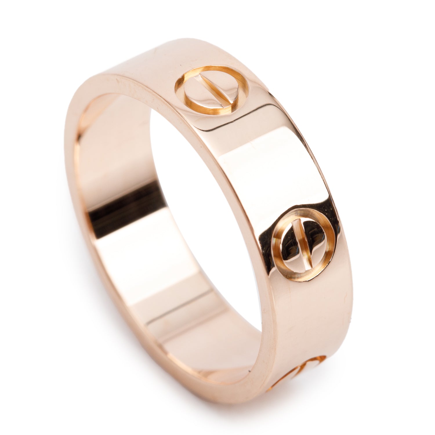 Cartier 18k Rose Gold 5.5 MM Love Ring, Size 54 7