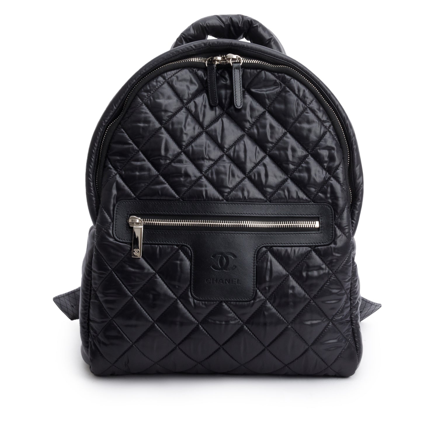 Chanel Black Nylon Quilted Coco Coocoon Backpack w/ Box