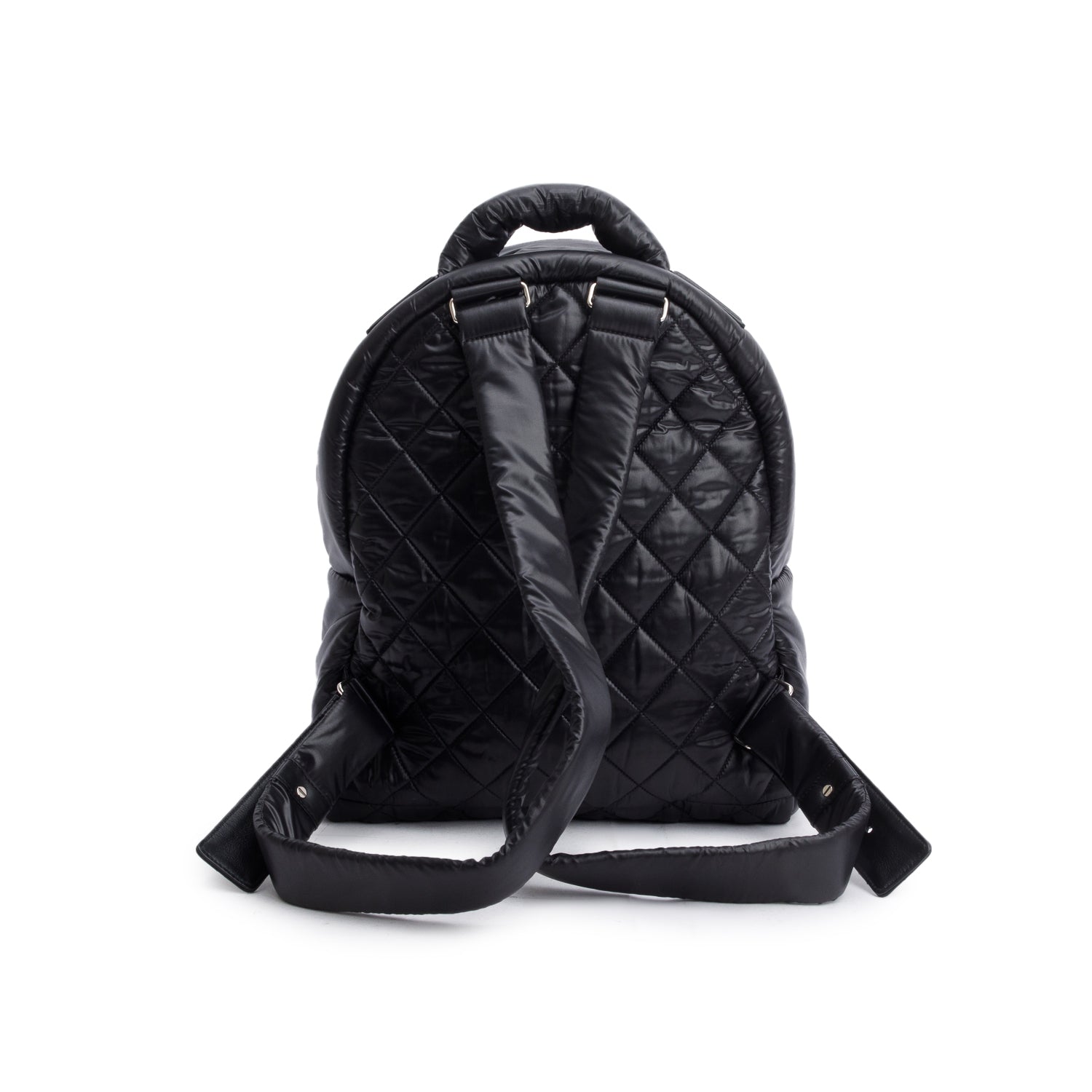 Chanel Black Nylon Quilted Coco Coocoon Backpack w/ Box