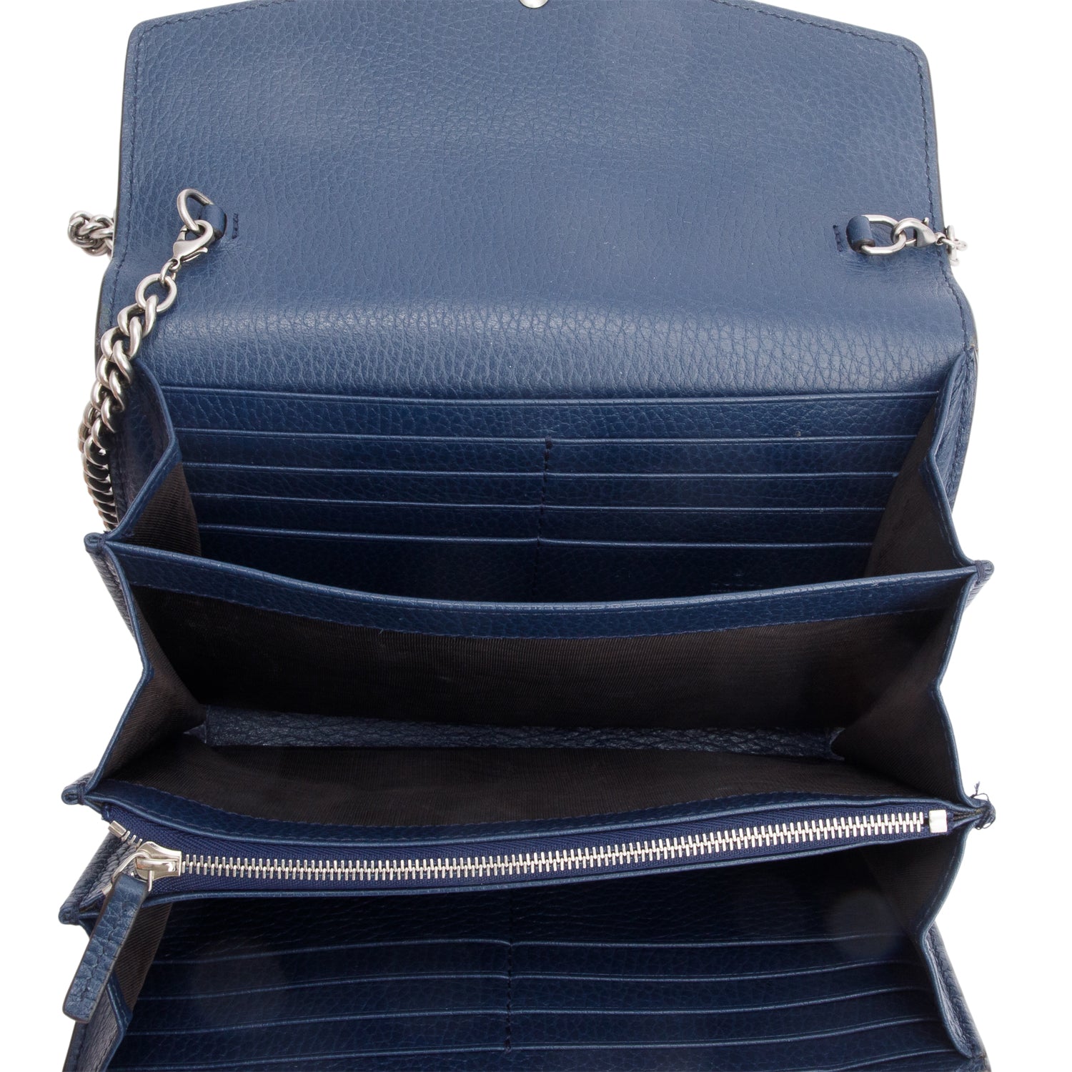 Gucci Navy Leather Dionysus Wallet on Chain w/ Box