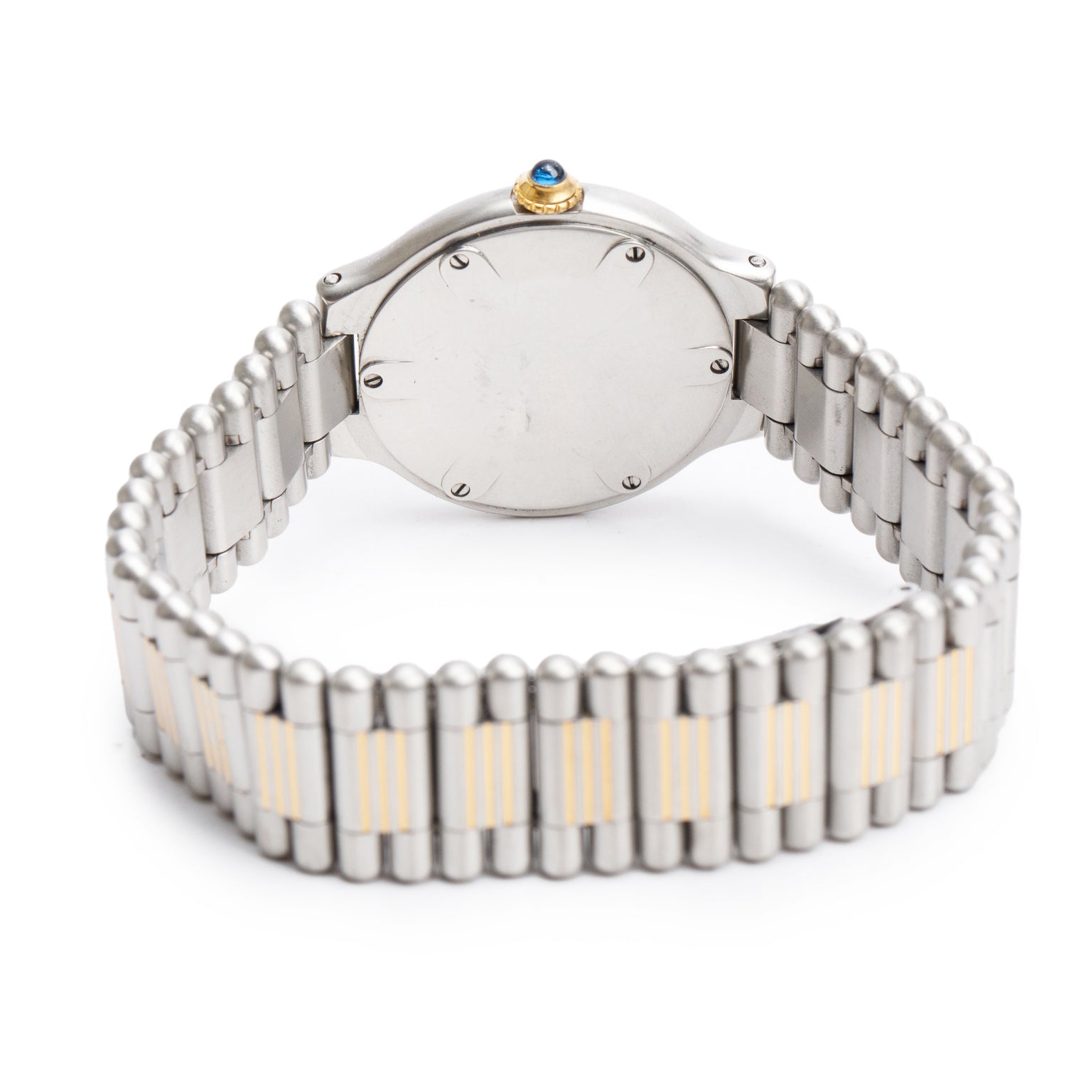 Cartier Stainless Steel & 18k Yellow Gold Plated Must de Cartier 21 28 MM Watch 9010 w/ Case & Papers