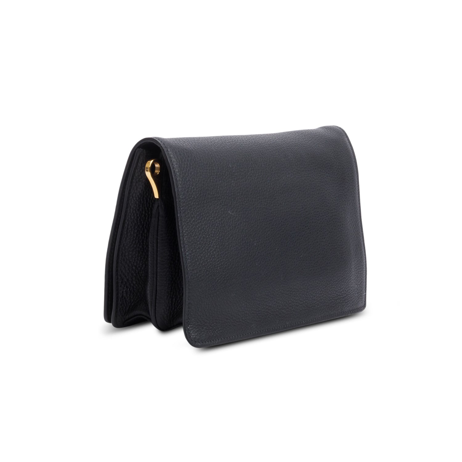 Prada Black Vitello Daino Phenix Flap Crossbody Bag w/ Box, Straps & Authenticity Card