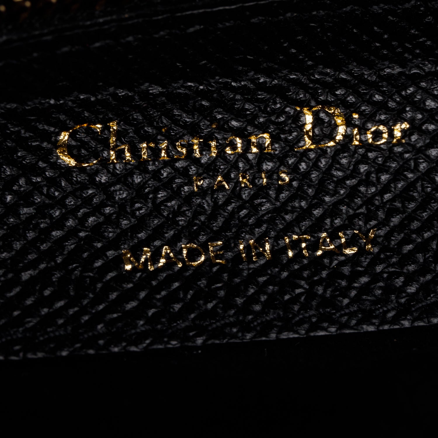 Christian Dior 2020 Black Grained Calfskin Saddle Bag w/ Authenticity Card