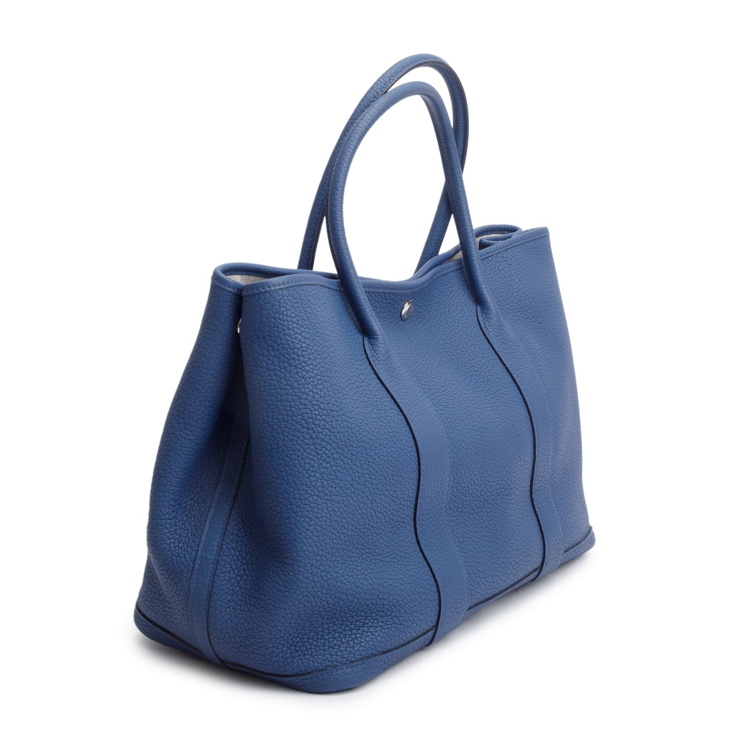 Hermes Bleu Agate Negonda Leather Garden Party 36 w/ Box