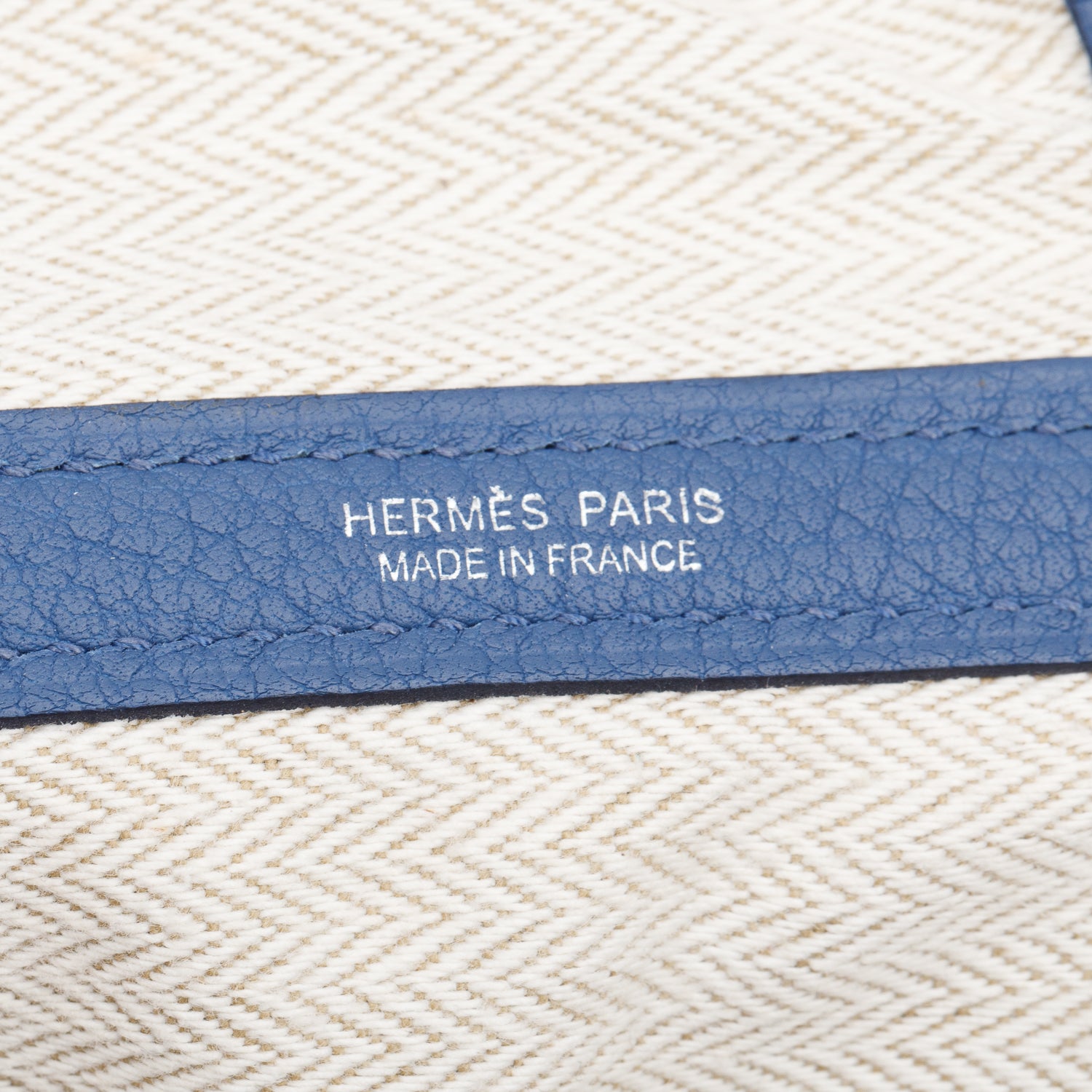 Hermes Bleu Agate Negonda Leather Garden Party 36 w/ Box