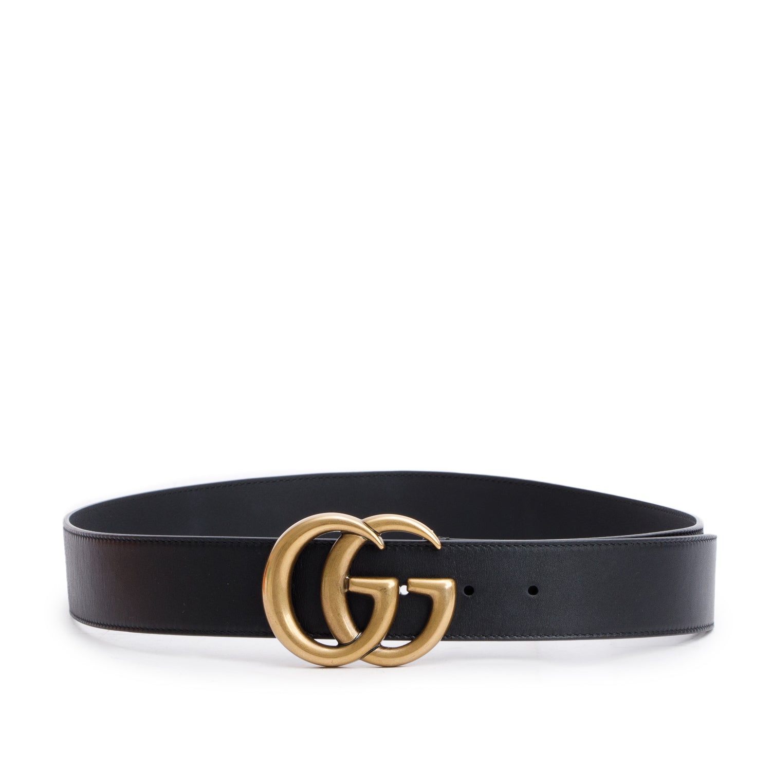 Gucci GG Marmont Black Wide Leather Belt 90 36