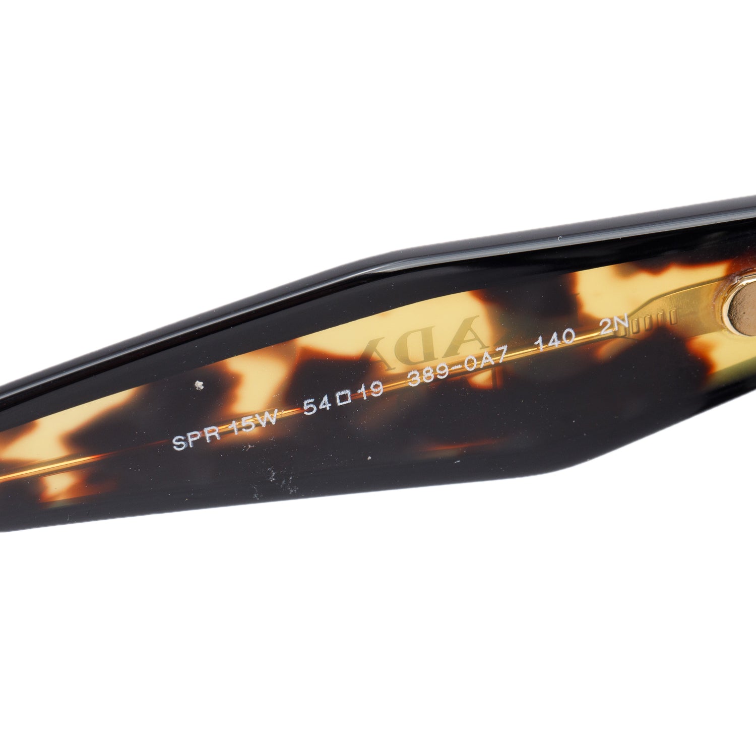 Prada SPR 15W Black/Brown Tortoishell Acetate Prada Logo Sunglasses w/ Case