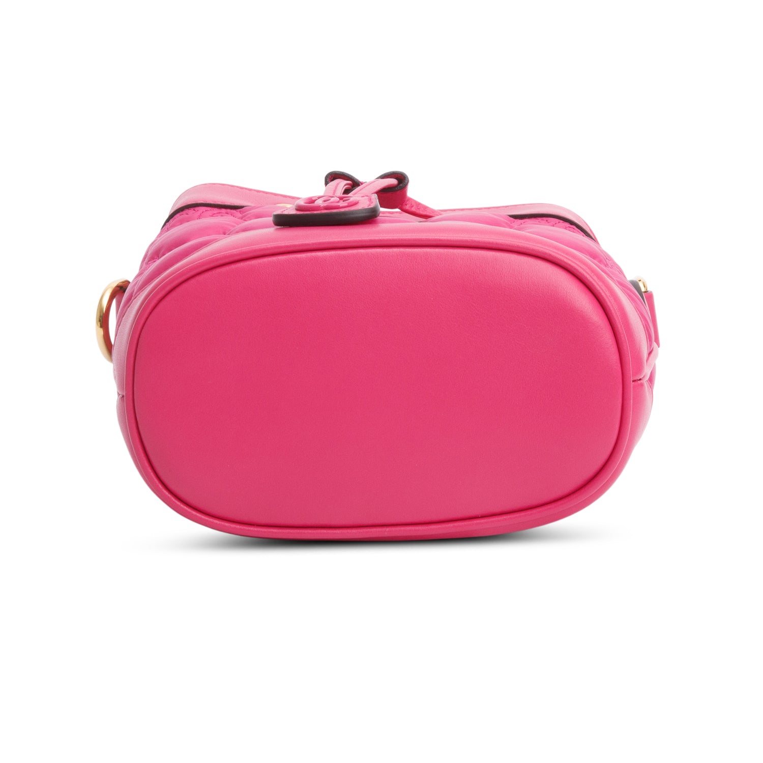 Gucci Pink Nylon Calfskin Enamel GG Bucket Bag w/ Strap