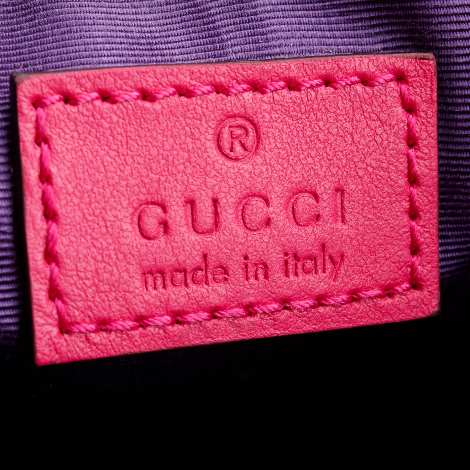 Gucci Pink Nylon Calfskin Enamel GG Bucket Bag w/ Strap