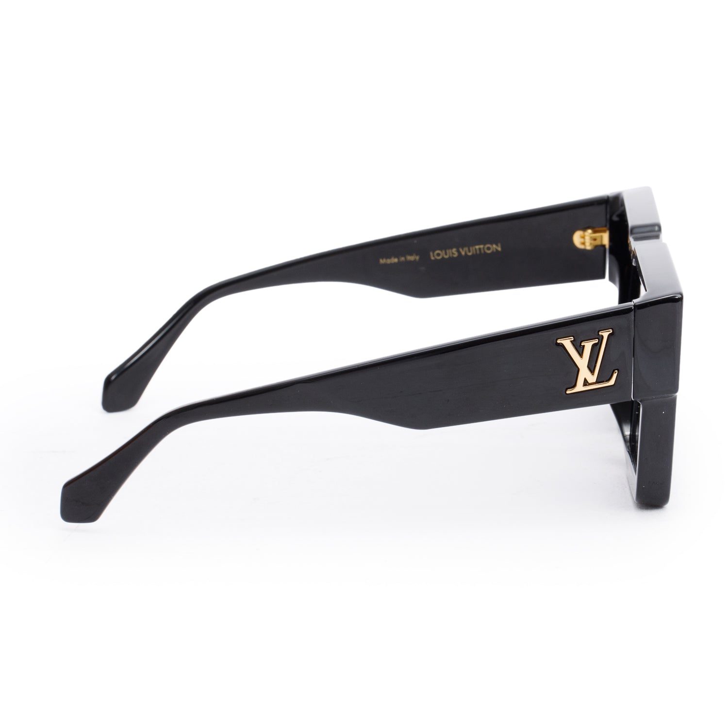 Louis Vuitton 2023 Z1578E Black Acetate Cyclone Sunglasses w/ Box & Case