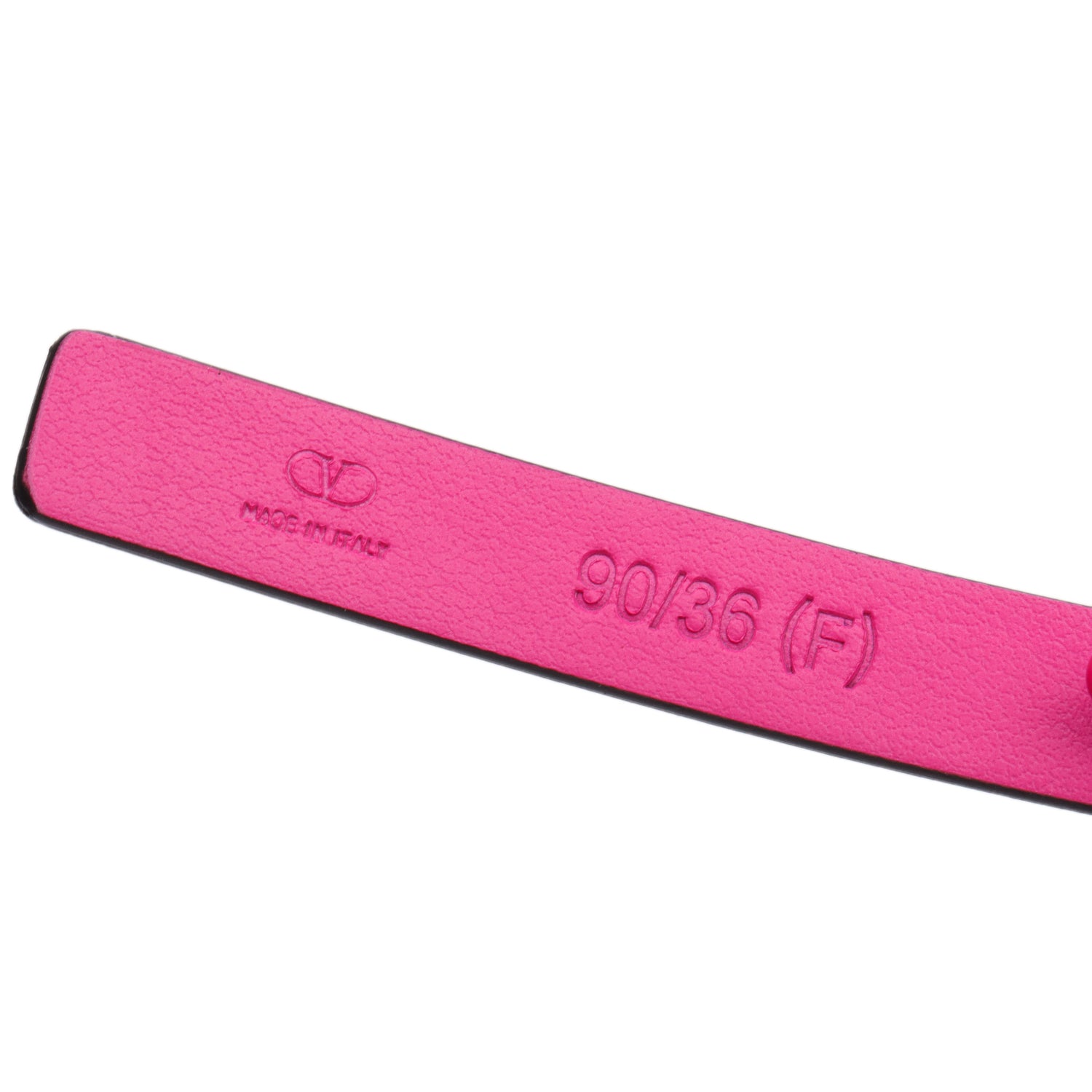 Valentino Pink Patent Leather Vlogo Signature Thin Belt, 90 36 w/ Box