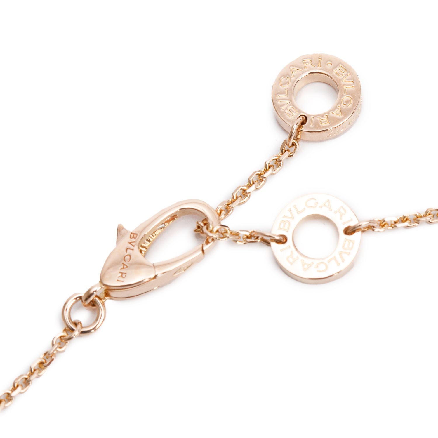 BVLGARI 18k Rose Gold Mother of Pearl & Diamond Diva's Dream Pendant Necklace w/ Box & Certificate