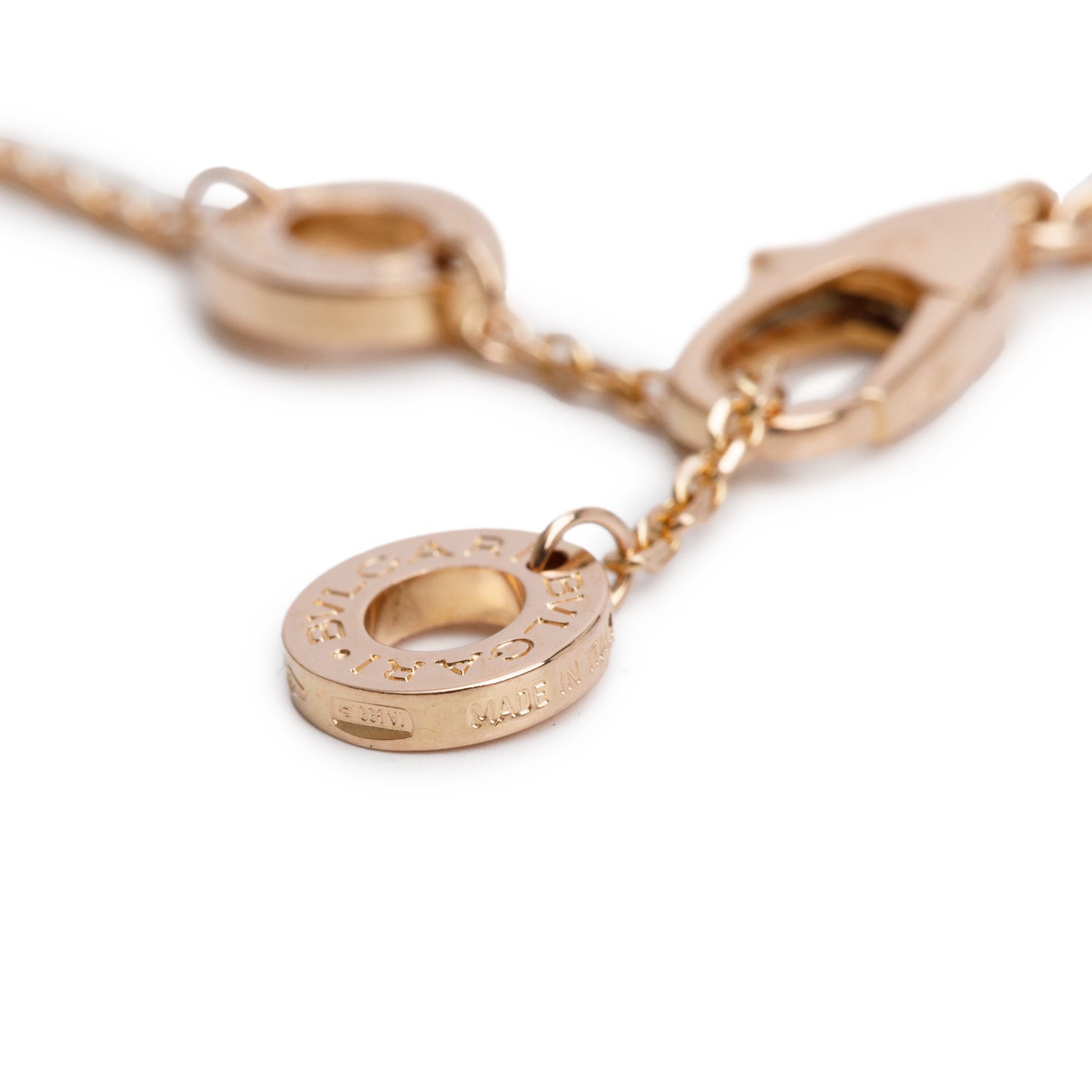 BVLGARI 18k Rose Gold Mother of Pearl & Diamond Diva's Dream Pendant Necklace w/ Box & Certificate