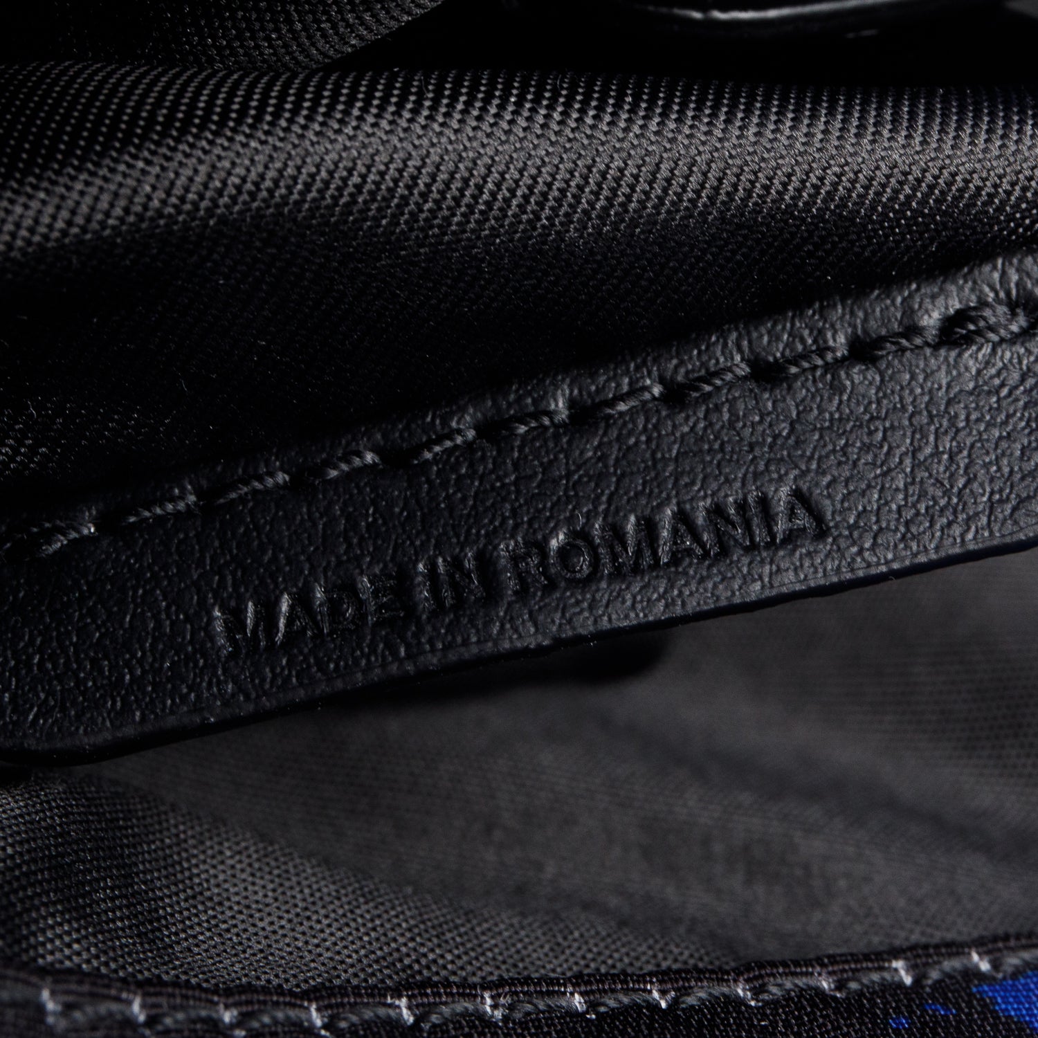 Alexander McQueen Black/Blue Graffiti Nylon Skull Small Crossbody Bag