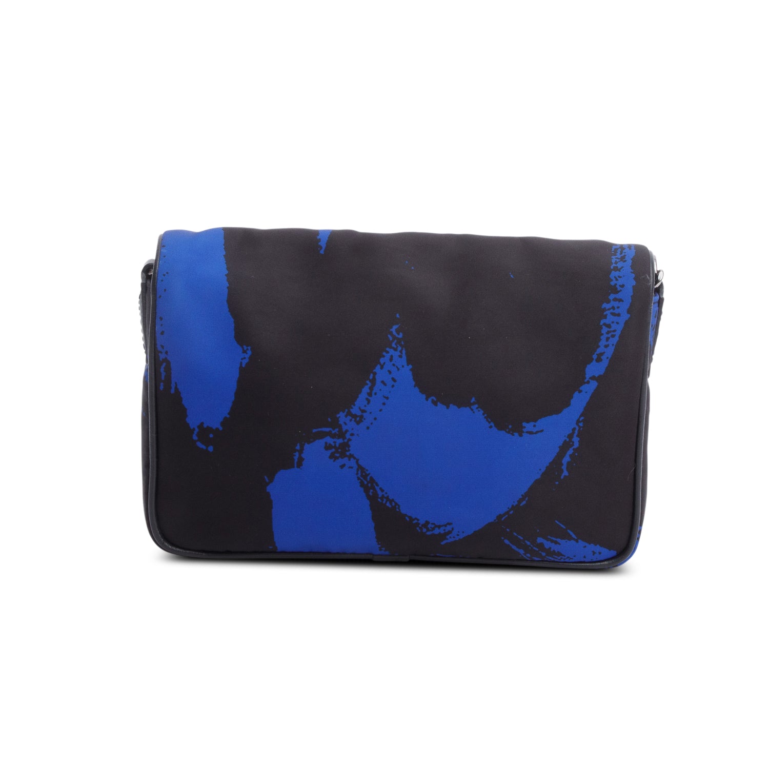 Alexander McQueen Black/Blue Graffiti Nylon Skull Small Crossbody Bag