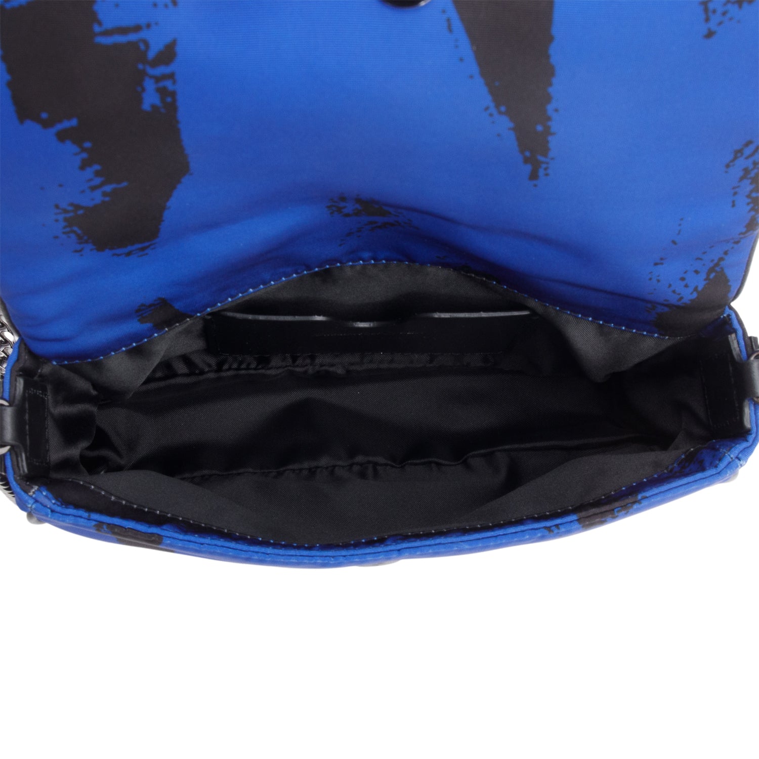 Alexander McQueen Black/Blue Graffiti Nylon Skull Small Crossbody Bag