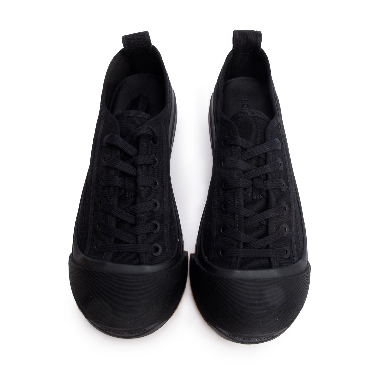 Bottega Veneta Black Canvas Vulcan Sneakers, Men's Size 44 w/ Box