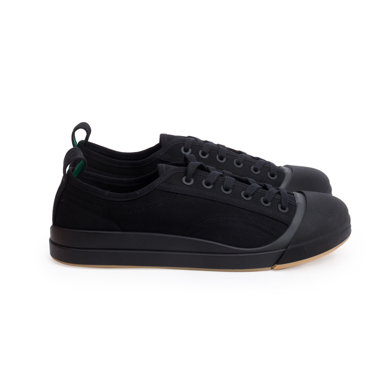 Bottega Veneta Black Canvas Vulcan Sneakers, Men's Size 44 w/ Box