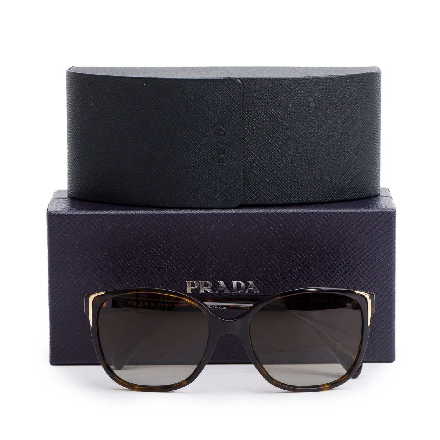 Prada SPR 01O Tortoise Acetate Gradient Sunglasses w/ Box & Case