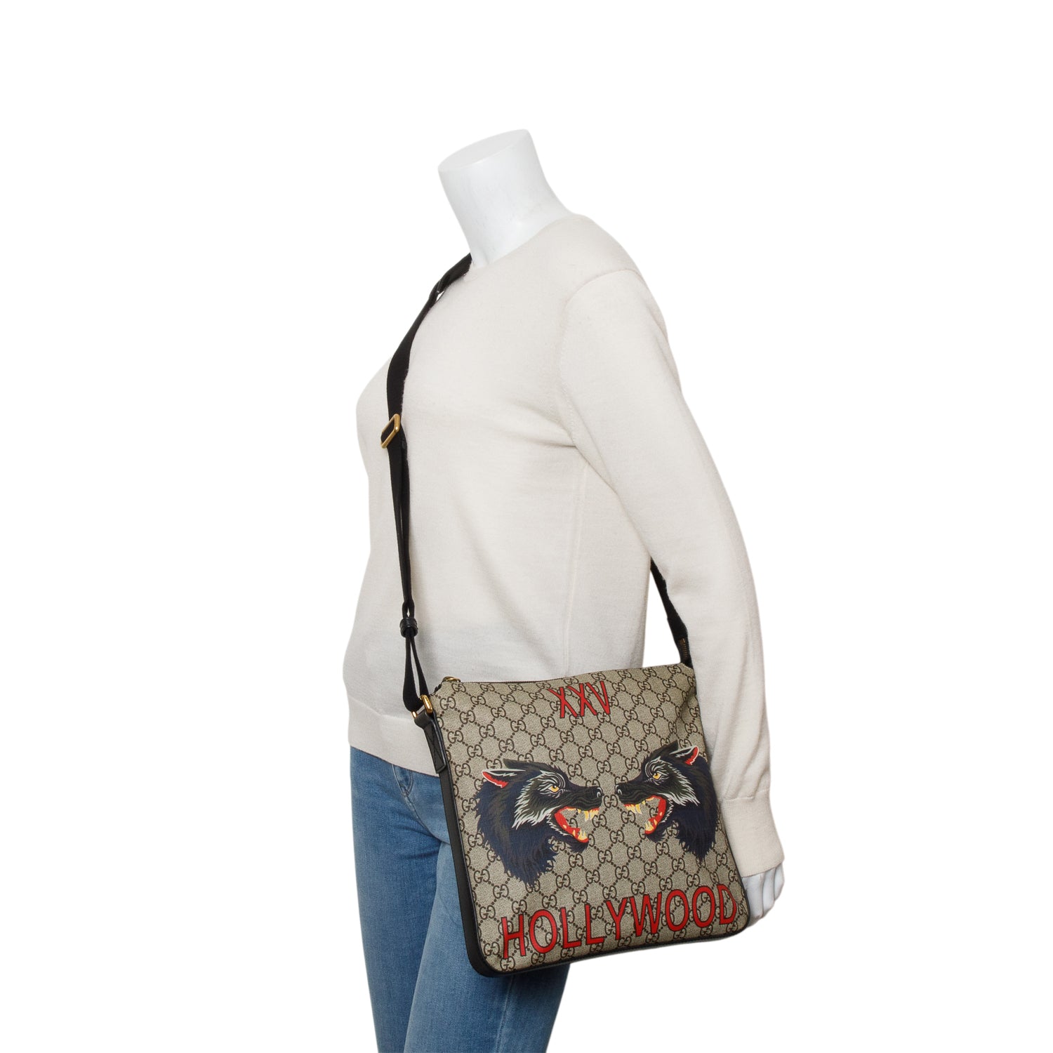 Gucci GG Supreme Wolf XXV Messenger Bag
