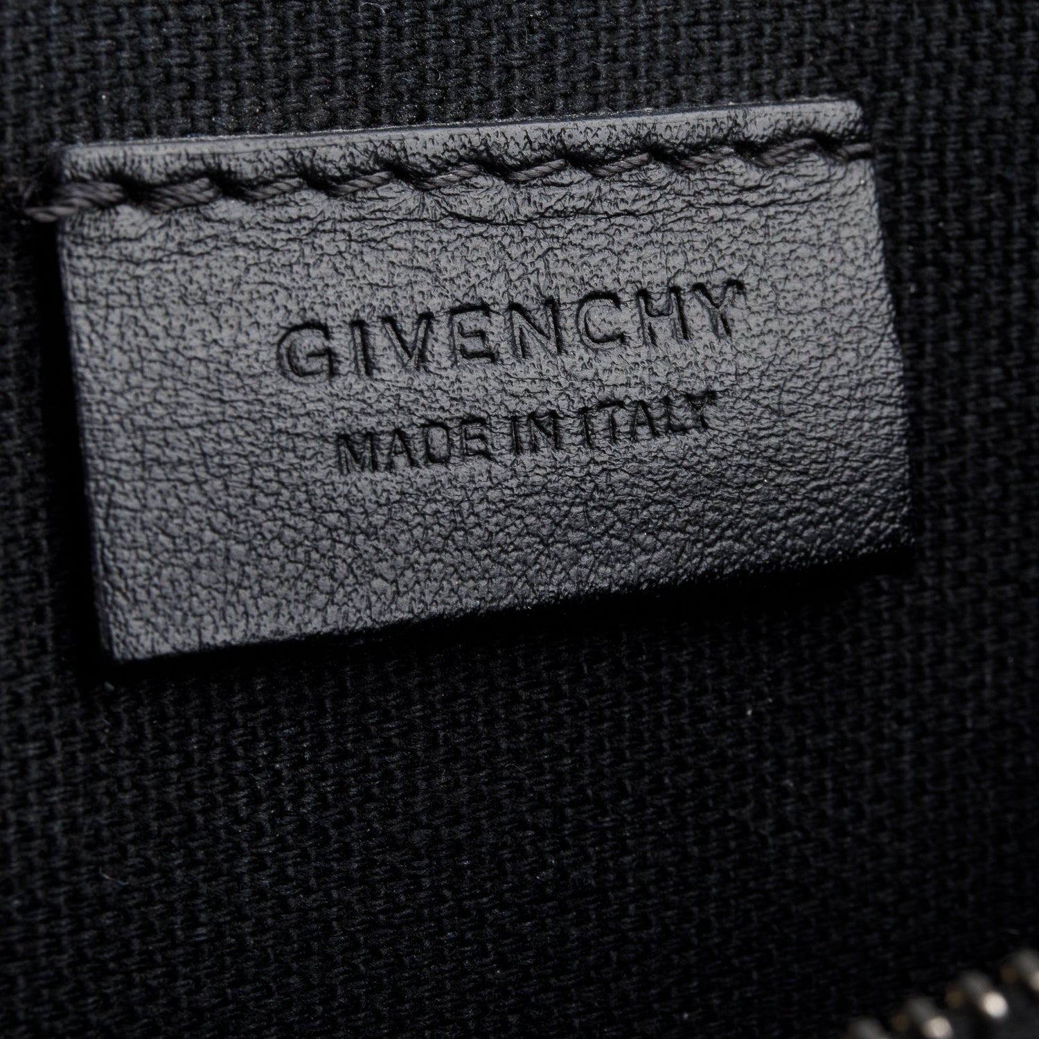 Givenchy Black Smooth Calfskin Graffiti Paint Logo Pouch