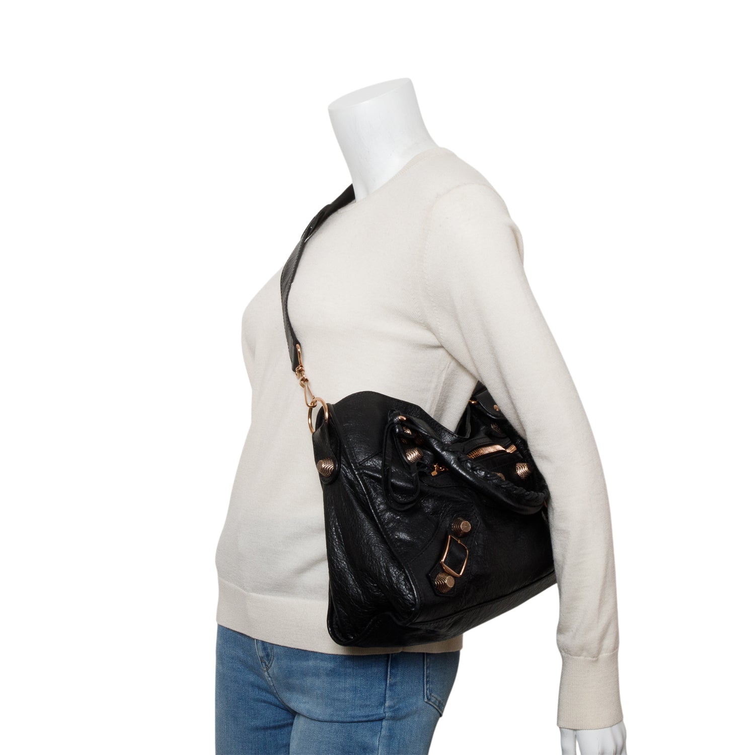 Balenciaga Black Agneau Giant 21 City Bag