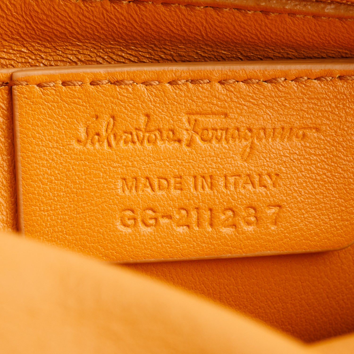Salvatore Ferragamo Orange Calfskin Medium Viva Bow Shoulder Bag