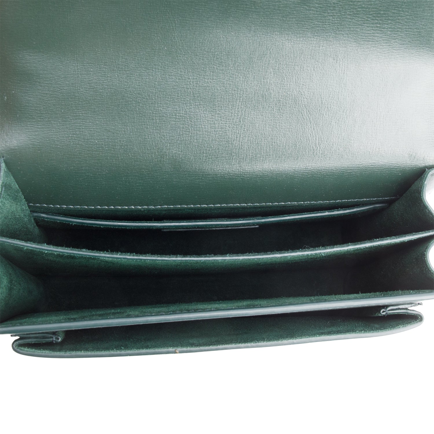 Saint Lauren Green Python Embossed Medium Sunset Shoulder Bag