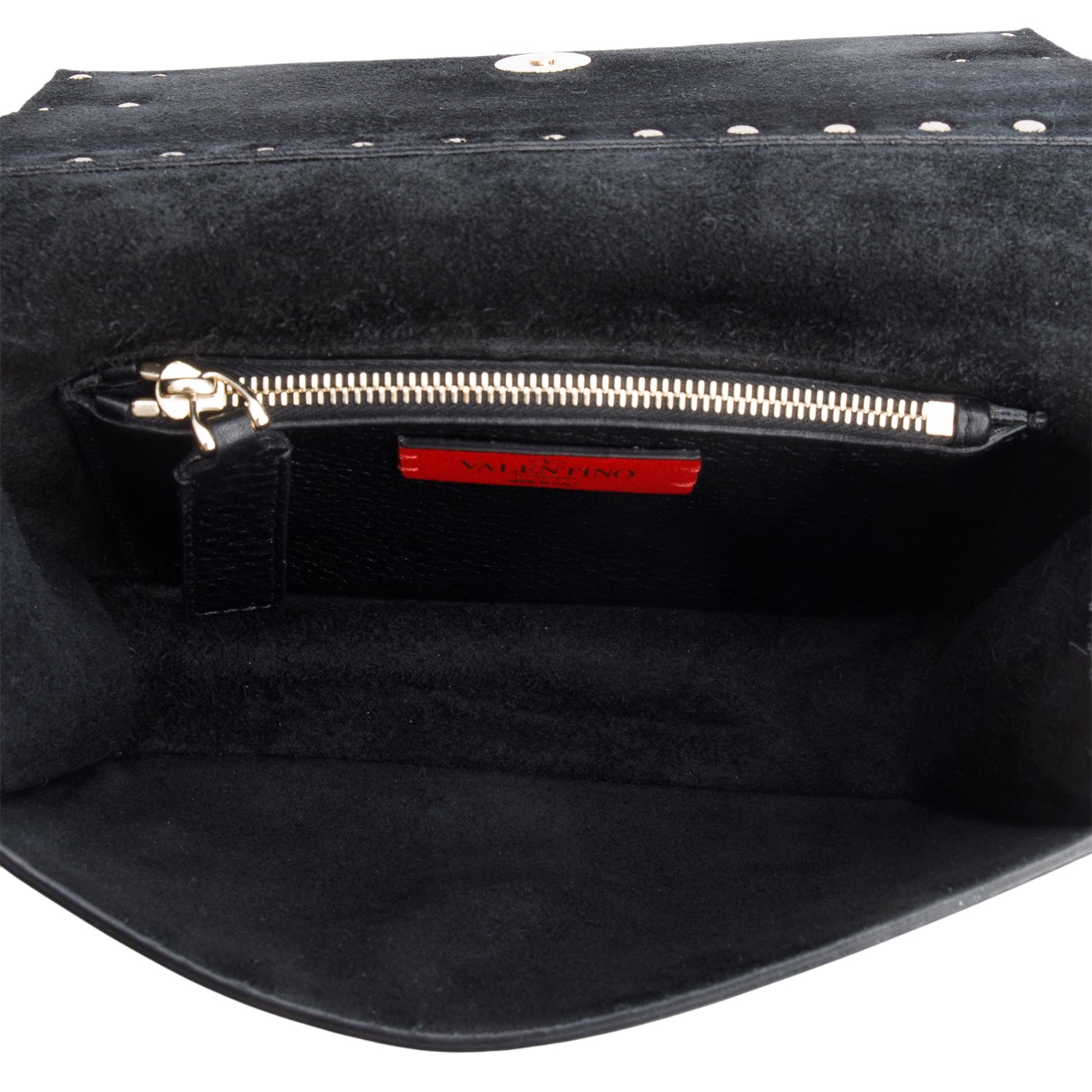 Valentino Garavani Black Small Leather Rockstud Bag w/ Strap