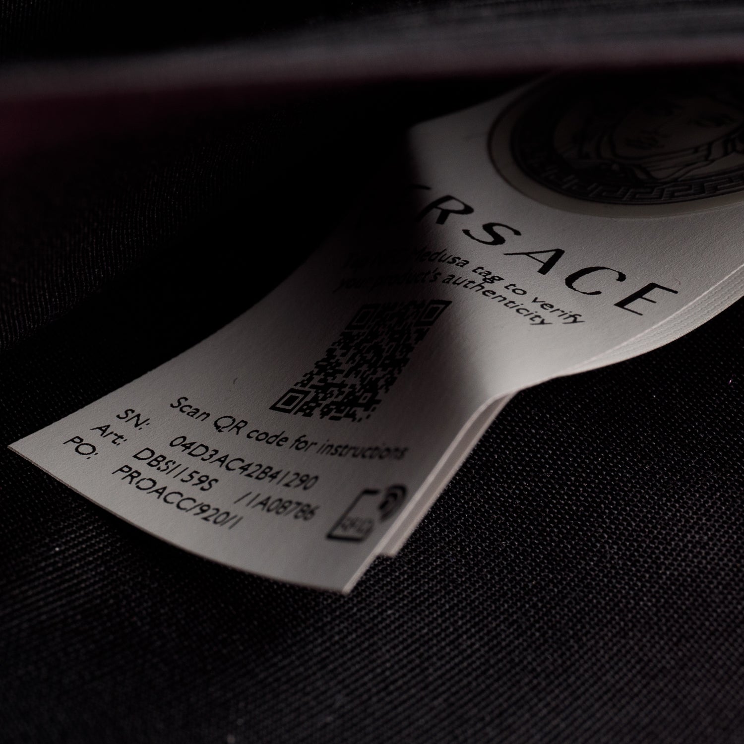 Versace Pink Velvet Quilted Medusa Wallet on Chain w/ Box