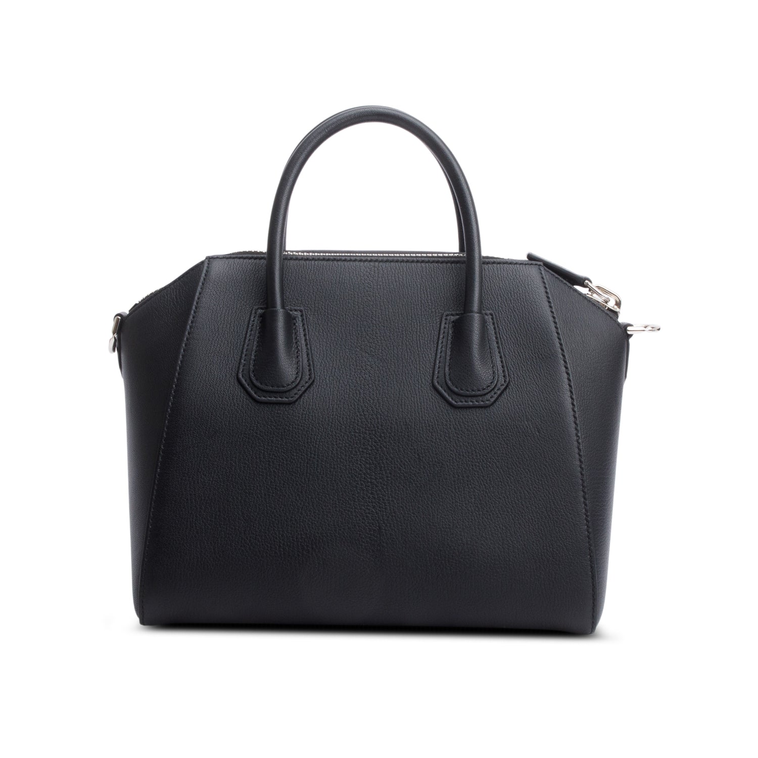 Givenchy Black Medium Grained Leather Antigona Bag w/ Strap