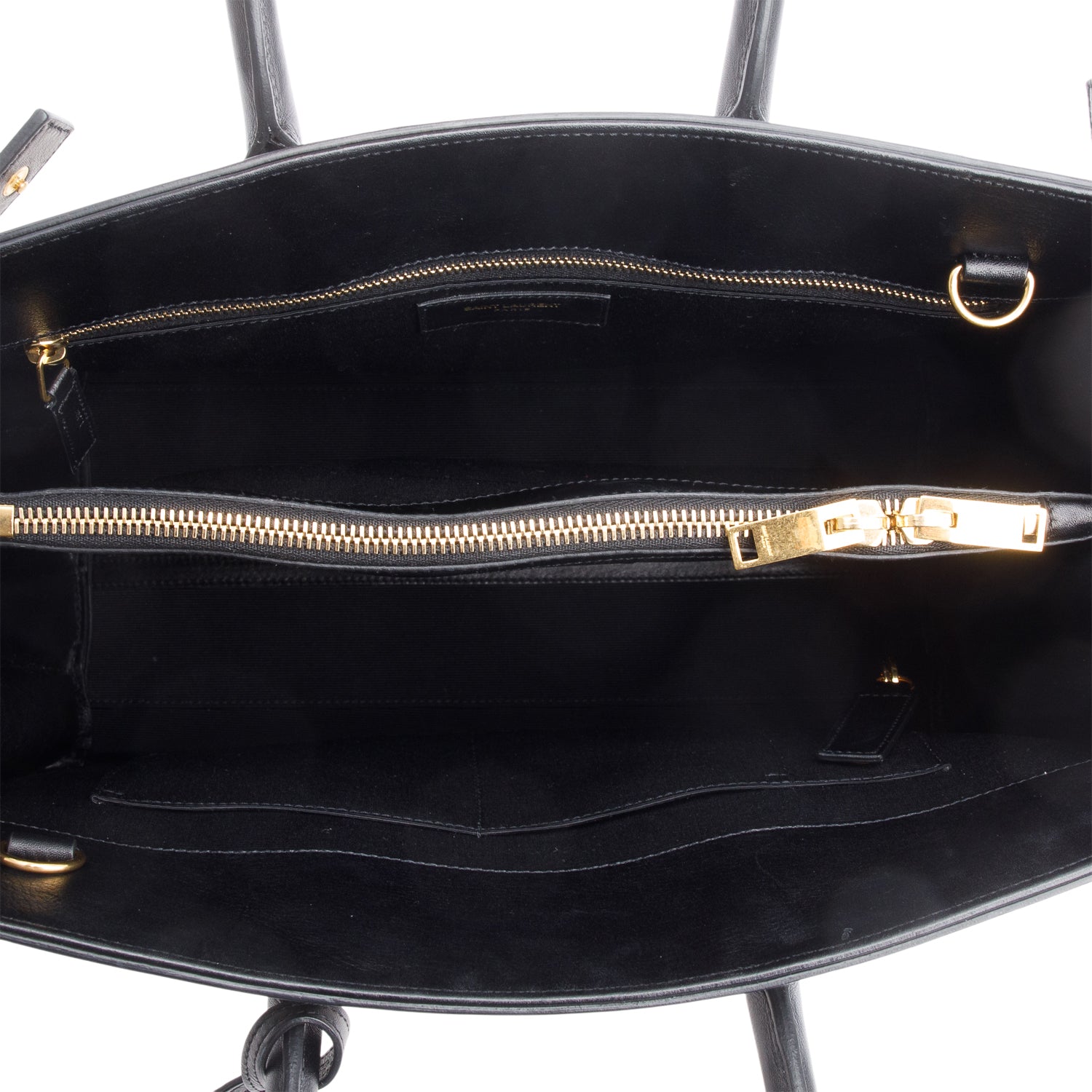 Saint Laurent Calfskin Bi-Color Small Sac De Jour w/ Strap