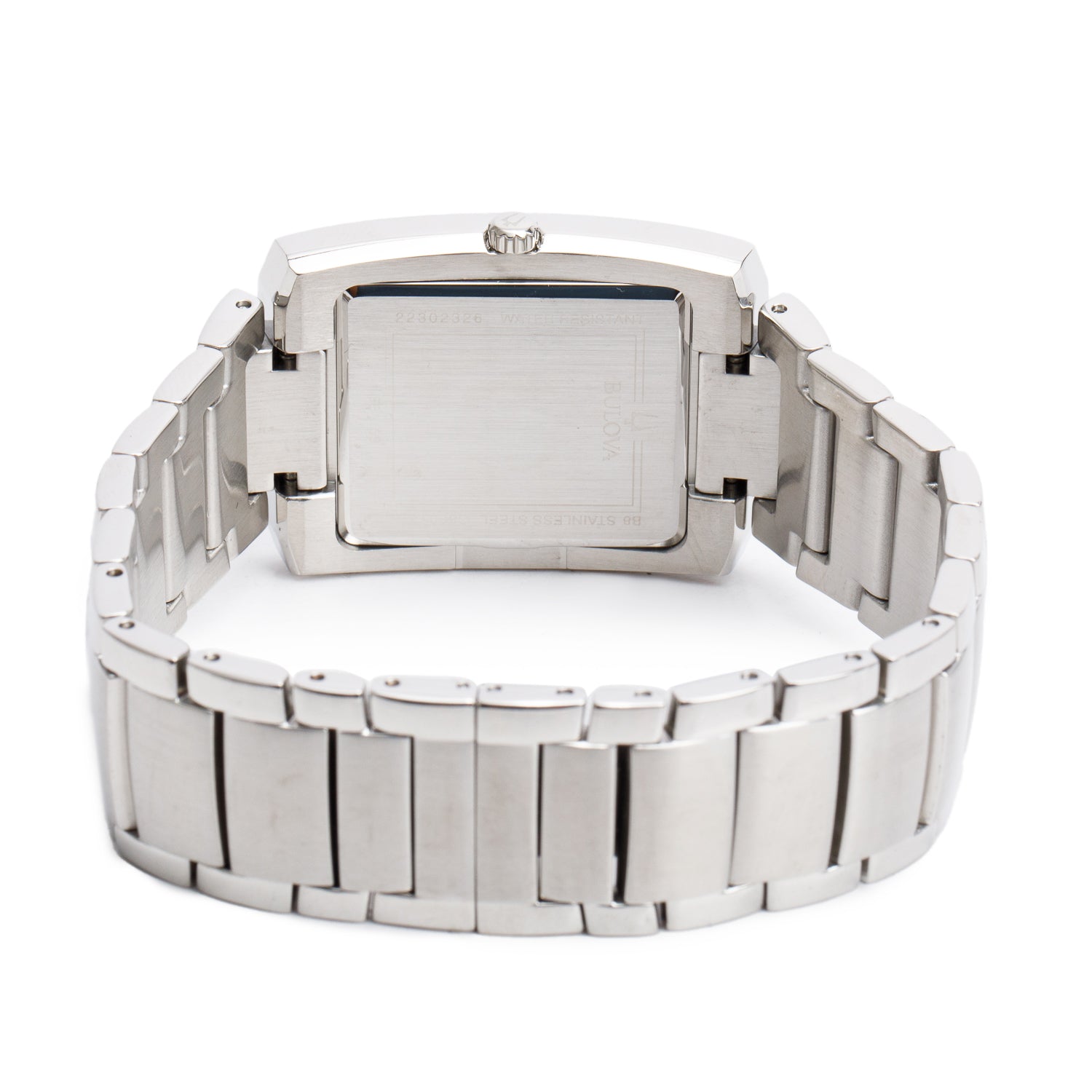 Bulova Stainless Steel Classic 35 MM Quartz Watch Blue Dial w/ Box