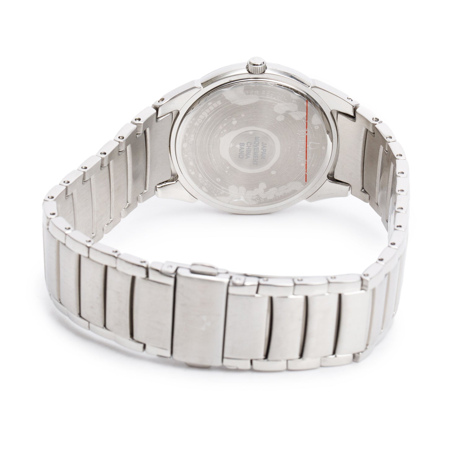 Bulova Stainless Steel Classic 38 MM Quartz Watch Black Dial w/ Box