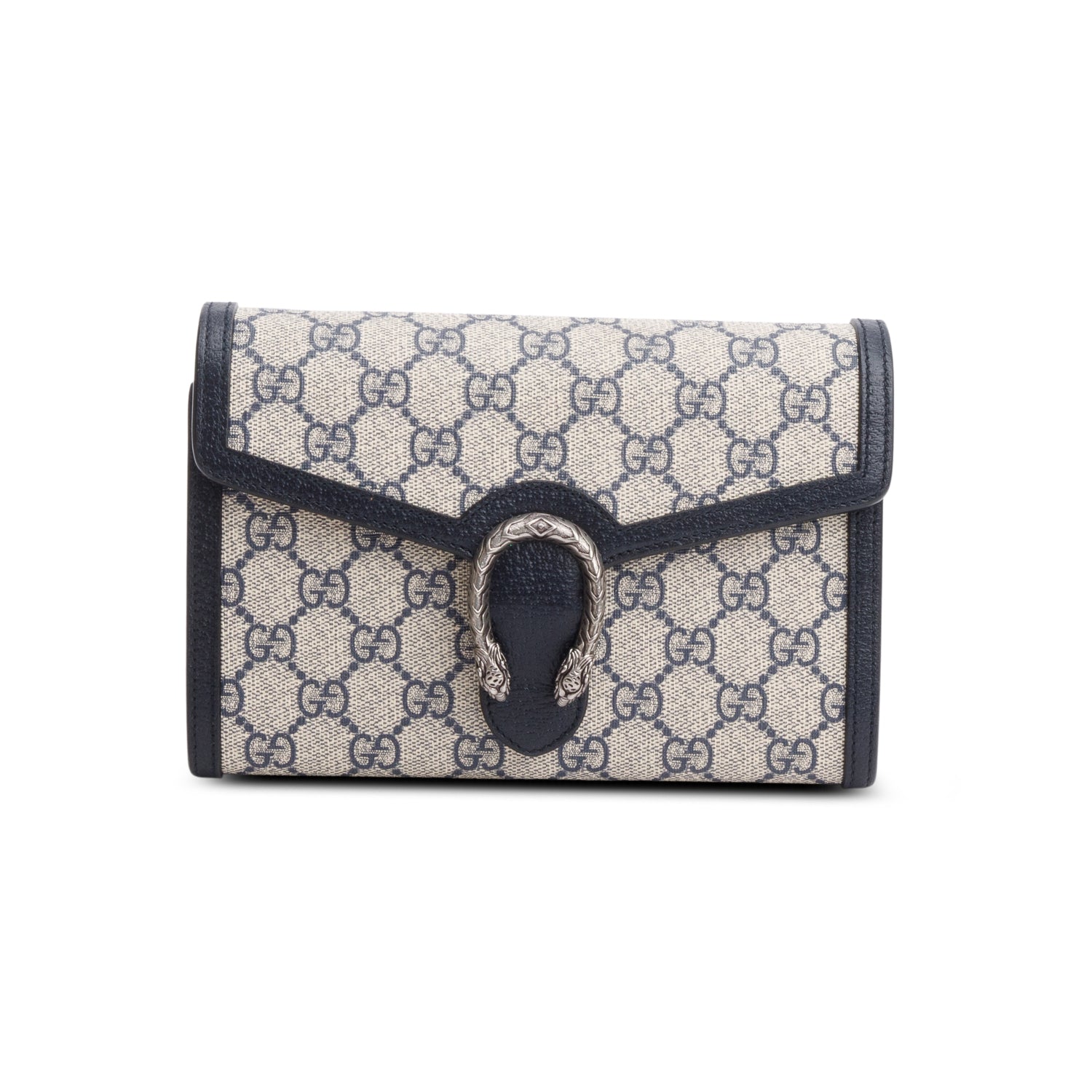 Gucci Beige/Blue Dionysus GG Supreme Wallet on Chain w/ Box & Receipt